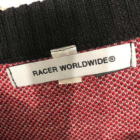 Limited edition  chic luxe Racer Worldwide racer sweater size m unisex - Picture 2 of 5